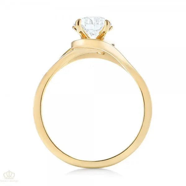 Custom Solitaire Diamond Engagement Ring [Setting Only] - EC068 - Roselle Jewelry