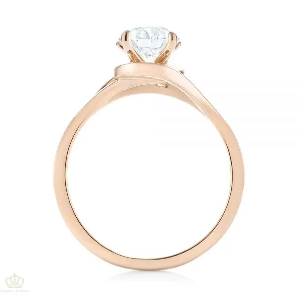 Custom Solitaire Diamond Engagement Ring [Setting Only] - EC068 - Roselle Jewelry