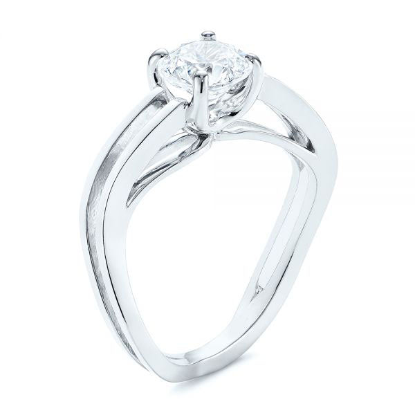 Double Strand Solitaire Diamond Engagement Ring [Setting Only] - EC031 - Roselle Jewelry