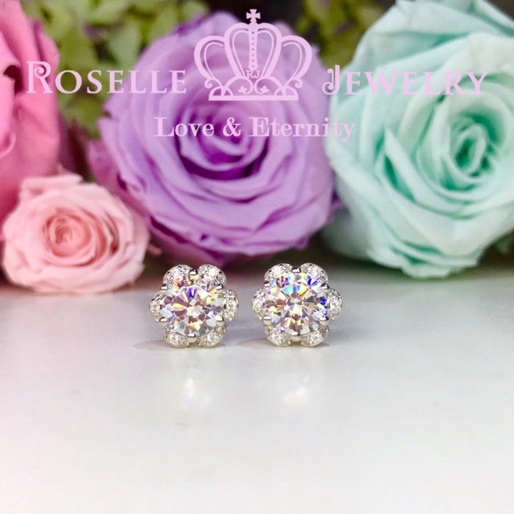 Fashion Floral Stud Earrings - ER6 - Roselle Jewelry