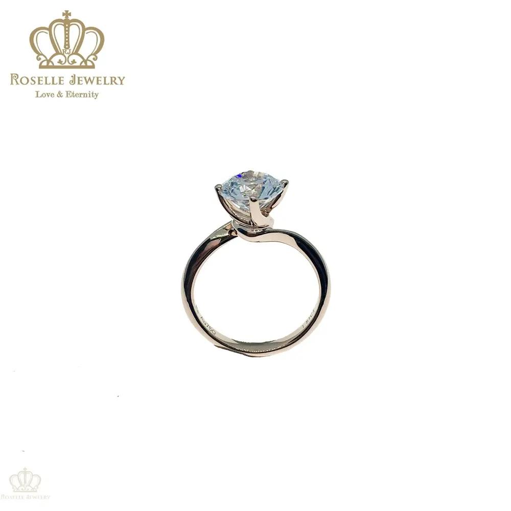 Four Prong Twist Solitaire Diamond Engagement Ring [Setting Only] - KNT11 - Roselle Jewelry