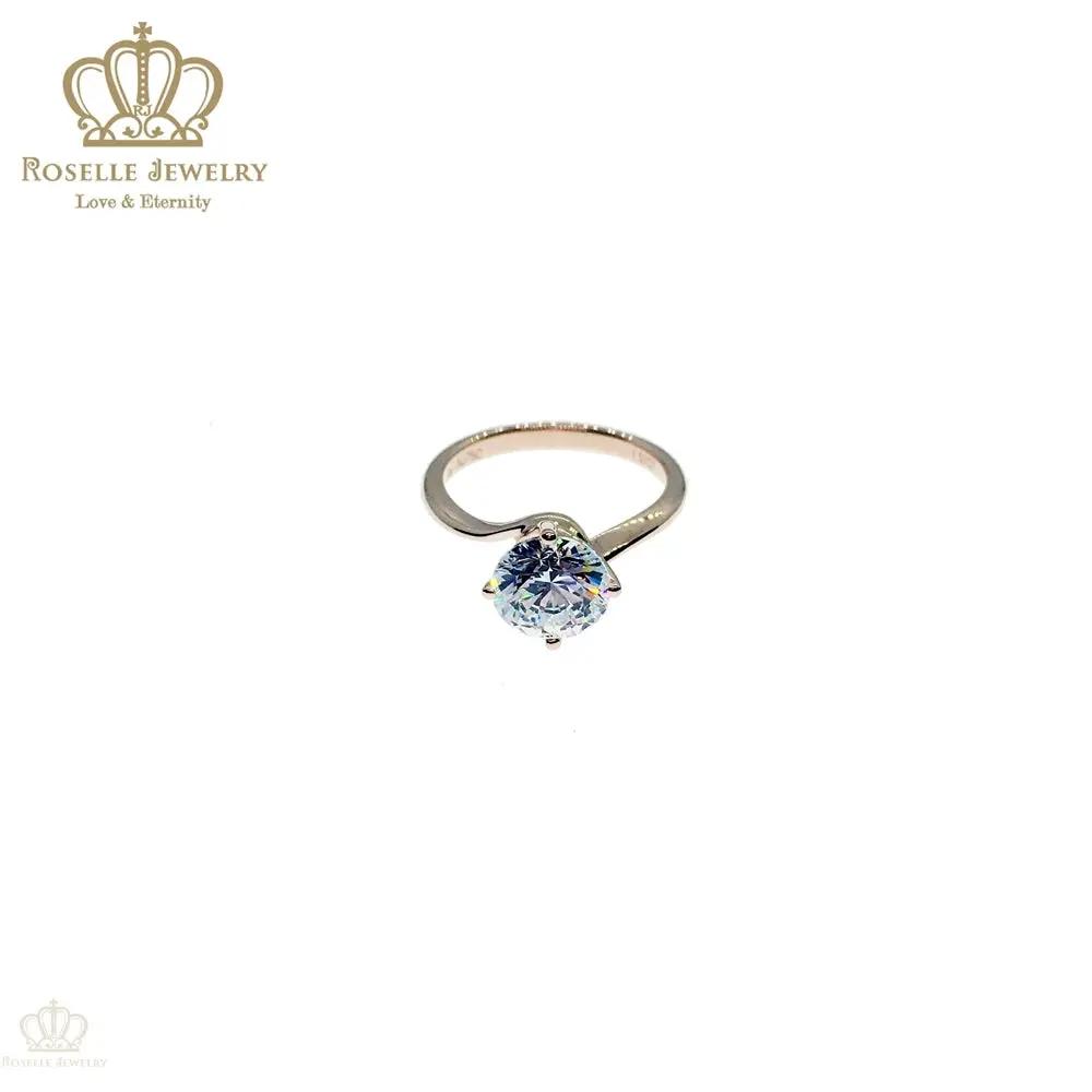 Four Prong Twist Solitaire Diamond Engagement Ring [Setting Only] - KNT11 - Roselle Jewelry