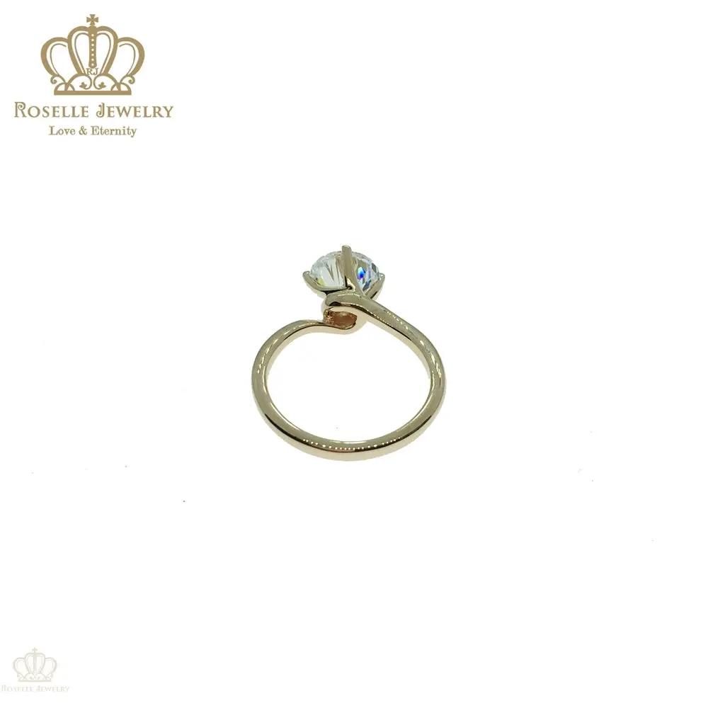 Four Prong Twist Solitaire Diamond Engagement Ring [Setting Only] - KNT11 - Roselle Jewelry