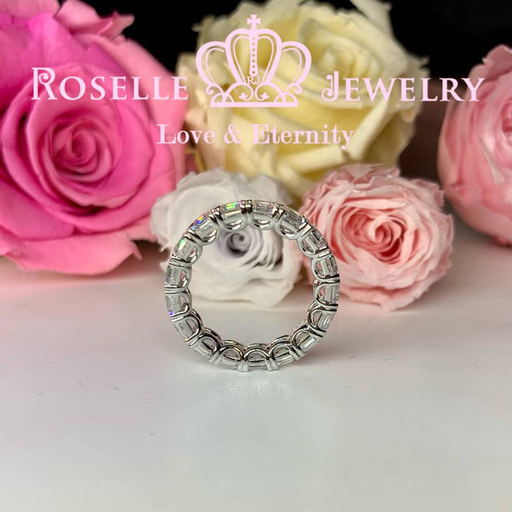 Asscher Cut Eternity Wedding Ring - BH5 - Roselle Jewelry
