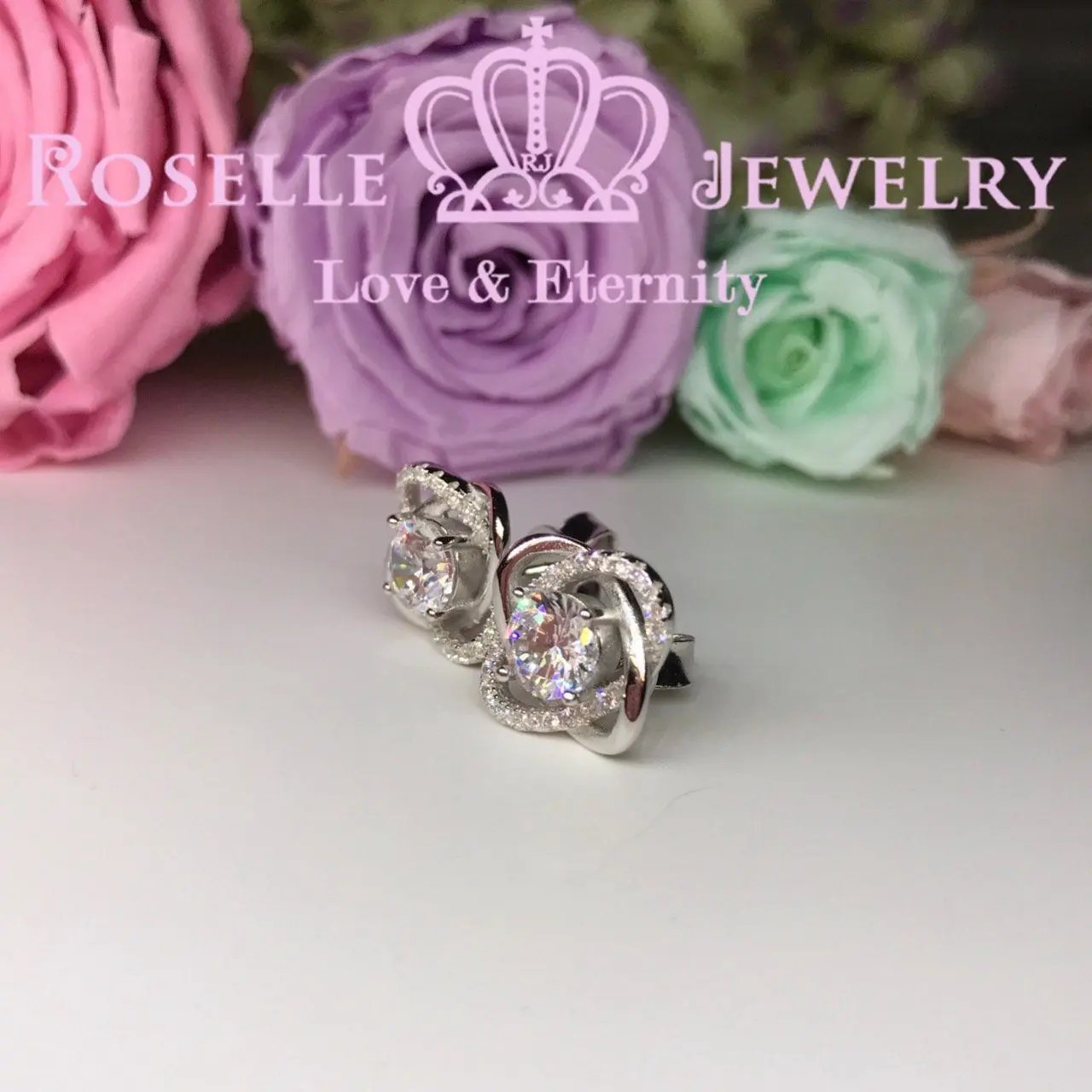 Floral Stud Earrings - RR2 - Roselle Jewelry