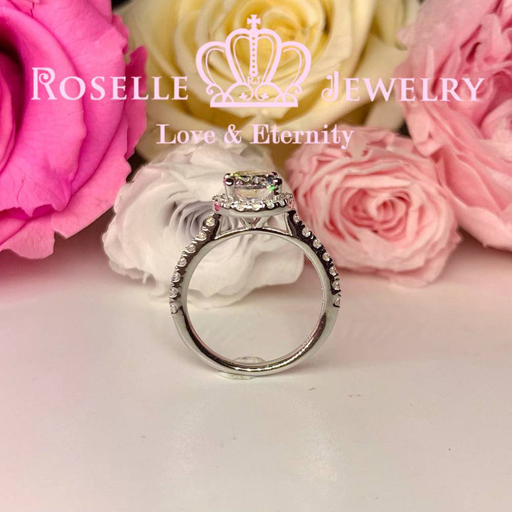 Oval Halo Engagement Ring - VO2 - Roselle Jewelry
