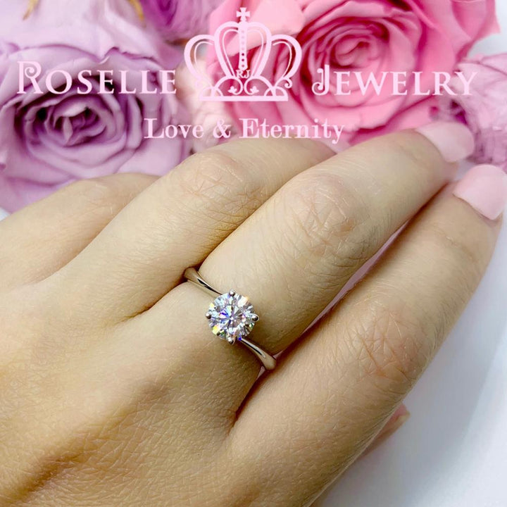 Four Prong Twist Setting Diamond Engagement Ring [Setting Only] - KNT14 - Roselle Jewelry