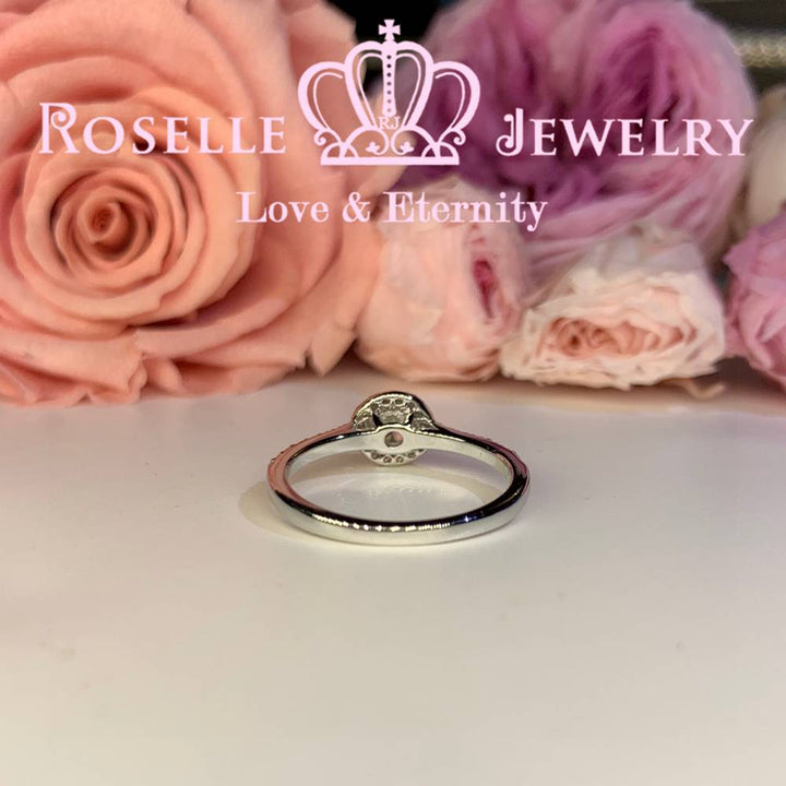 Halo Engagement Rings - V35 - Roselle Jewelry