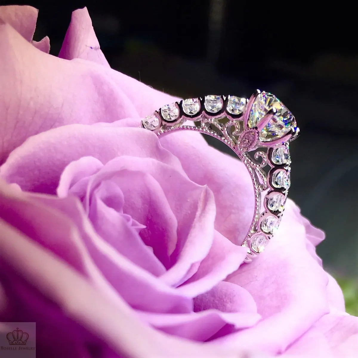 Vintage Engagement Ring - V24 - Roselle Jewelry