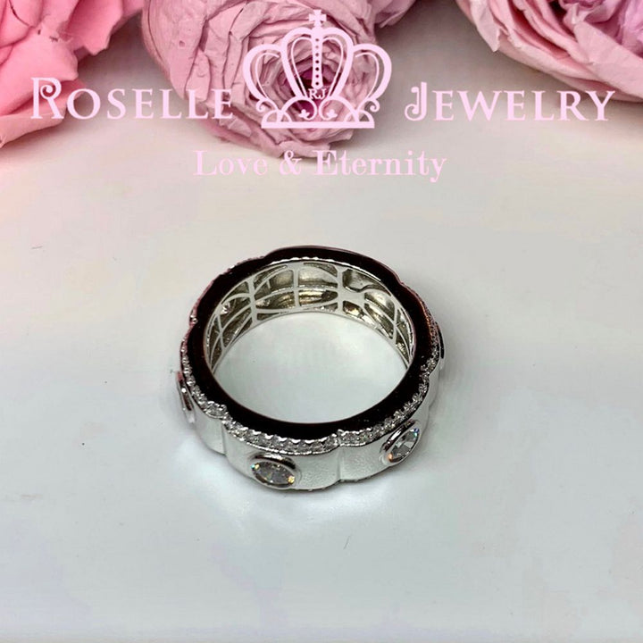 Side Stone Men's Ring - TM3 - Roselle Jewelry