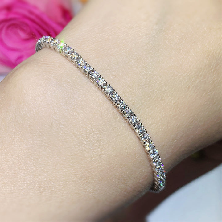 3.40CTW Four Prong Lab Grown Diamond Bracelet - LB003 - Roselle Jewelry