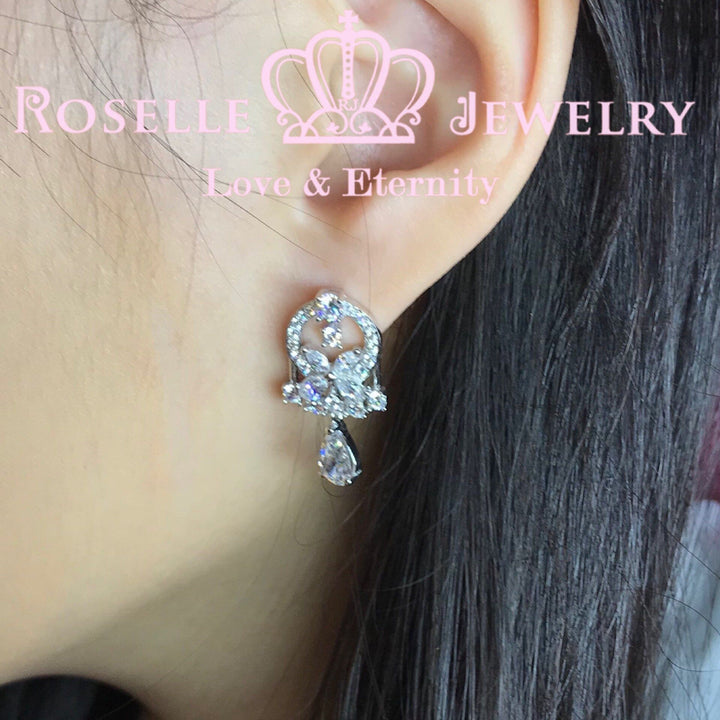 Butterfly Cluster Drop Earrings - DE8 - Roselle Jewelry
