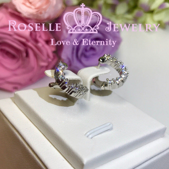 Front Back Hoop Fashion Earrings - RR3 - Roselle Jewelry
