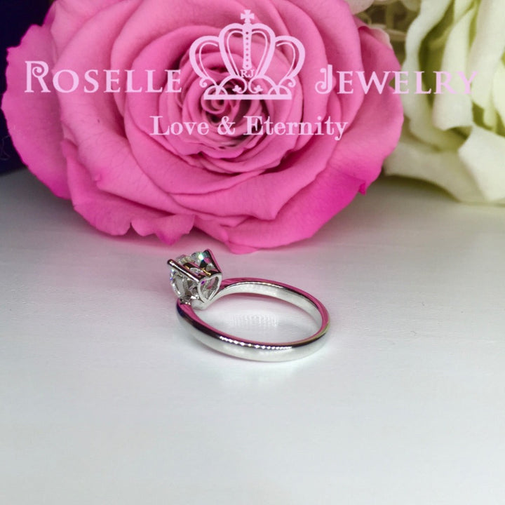 Heart Shape Solitaire Engagement Ring - T7A - Roselle Jewelry