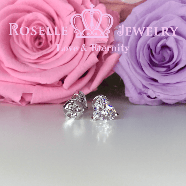 Happy Heart Shape Stud Earrings - EH2 - Roselle Jewelry