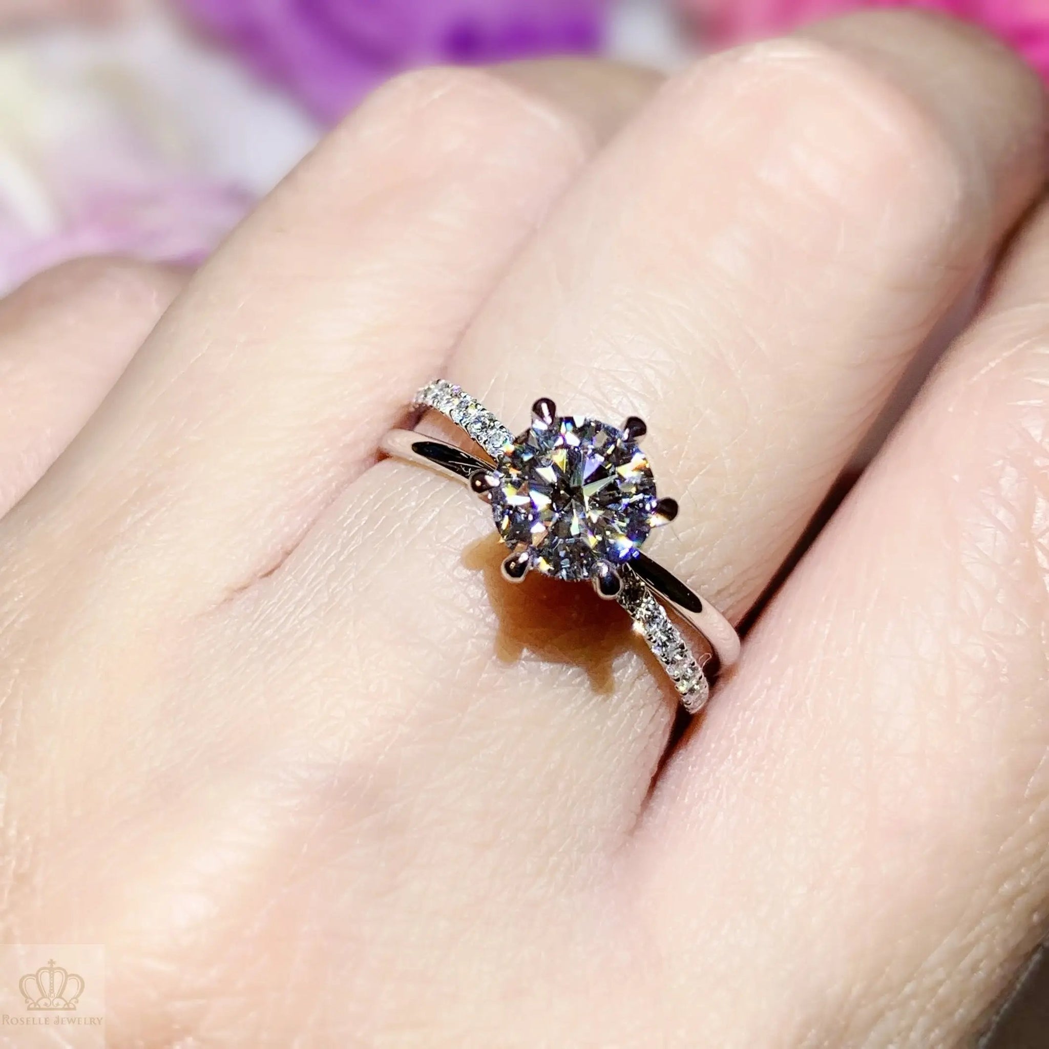 LGT009 - [Setting Only] Side Stone Twist Engagement Diamond Ring CHARLISA™