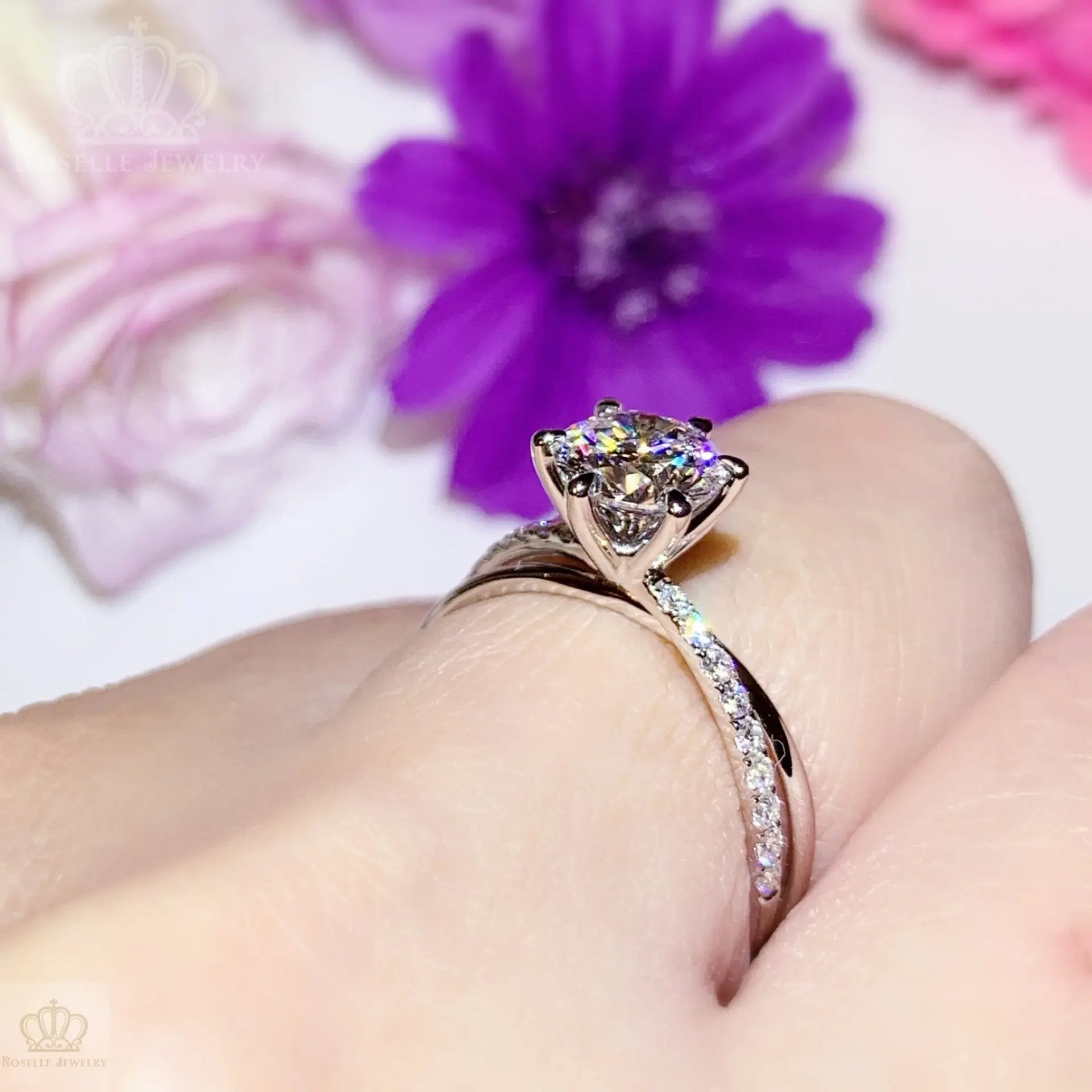 LGT009 - [Setting Only] Side Stone Twist Engagement Diamond Ring CHARLISA™