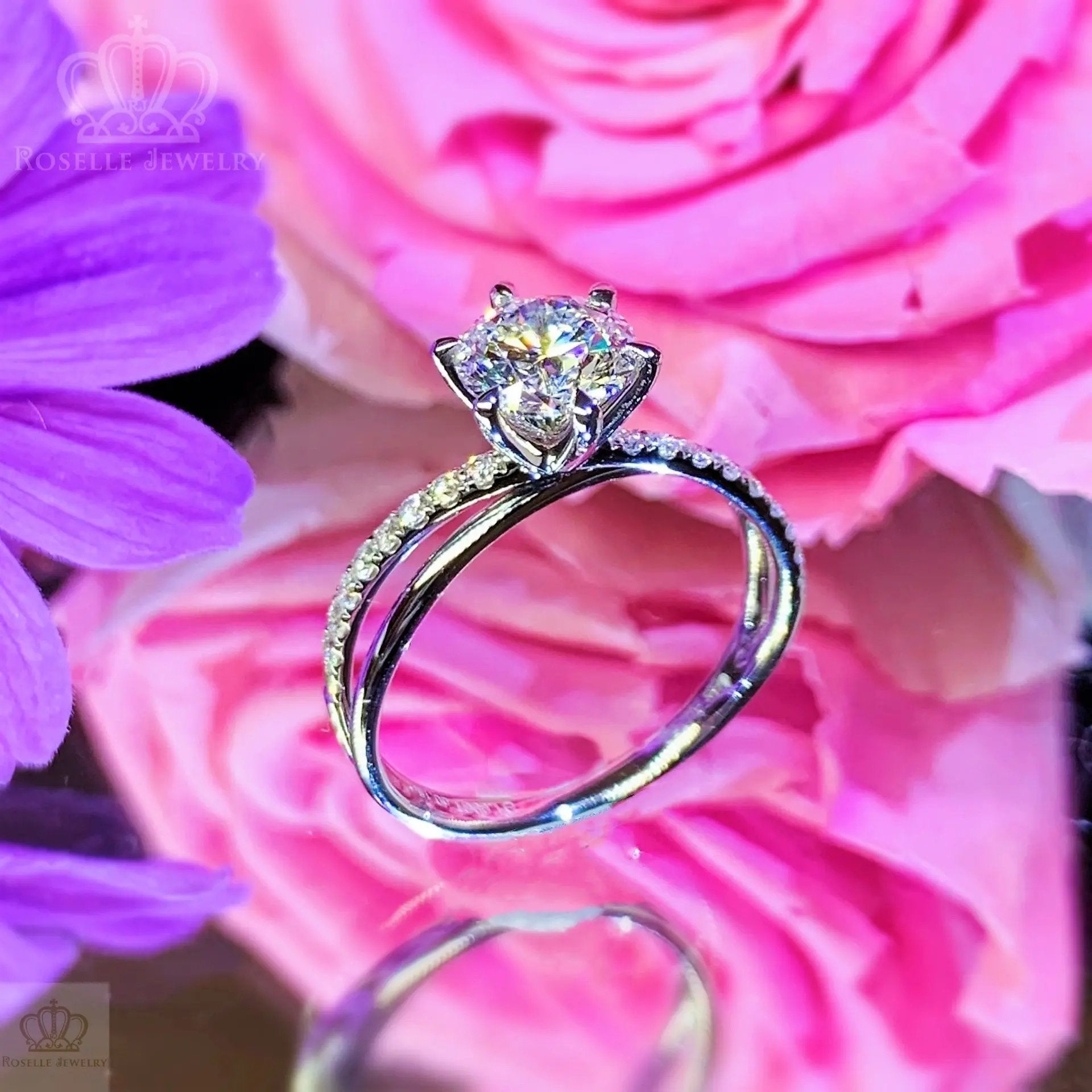 LGT009 - [Setting Only] Side Stone Twist Engagement Diamond Ring CHARLISA™