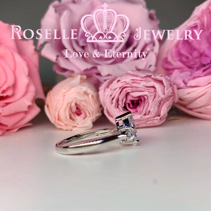 Pear Shape Three Stone Engagement Ring - TP3 - Roselle Jewelry