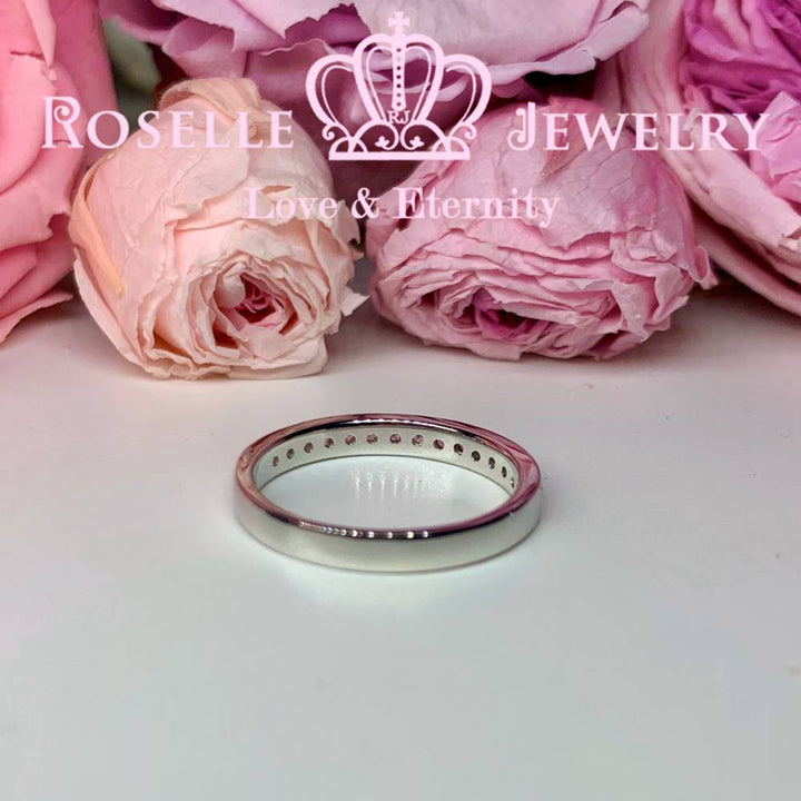 Crown Side Stone Engagement Ring Setting - TN2S - Roselle Jewelry