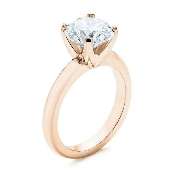 Knife Edge Solitaire Diamond Engagement Ring [Setting Only] - EC029 - Roselle Jewelry