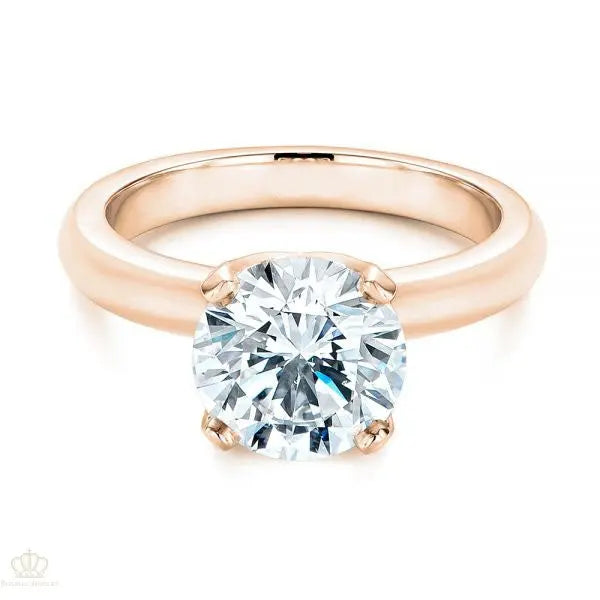 Knife Edge Solitaire Diamond Engagement Ring [Setting Only] - EC029 - Roselle Jewelry