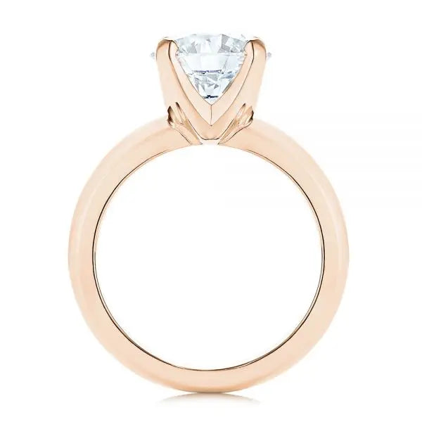 Knife Edge Solitaire Diamond Engagement Ring [Setting Only] - EC029 - Roselle Jewelry