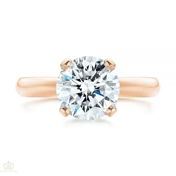Knife Edge Solitaire Diamond Engagement Ring [Setting Only] - EC029 - Roselle Jewelry
