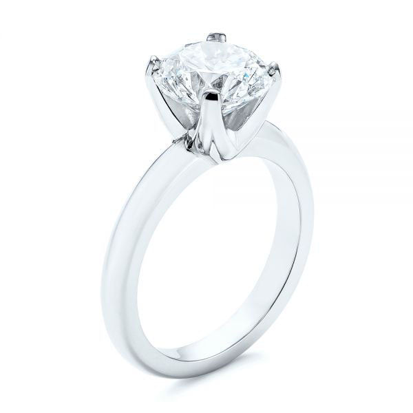 Knife Edge Solitaire Diamond Engagement Ring [Setting Only] - EC029 - Roselle Jewelry