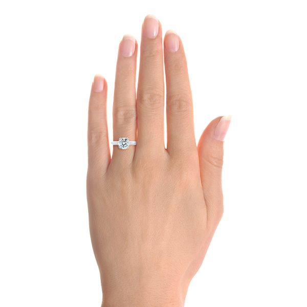 Knife Edge Solitaire Diamond Engagement Ring [Setting Only] - EC029 - Roselle Jewelry