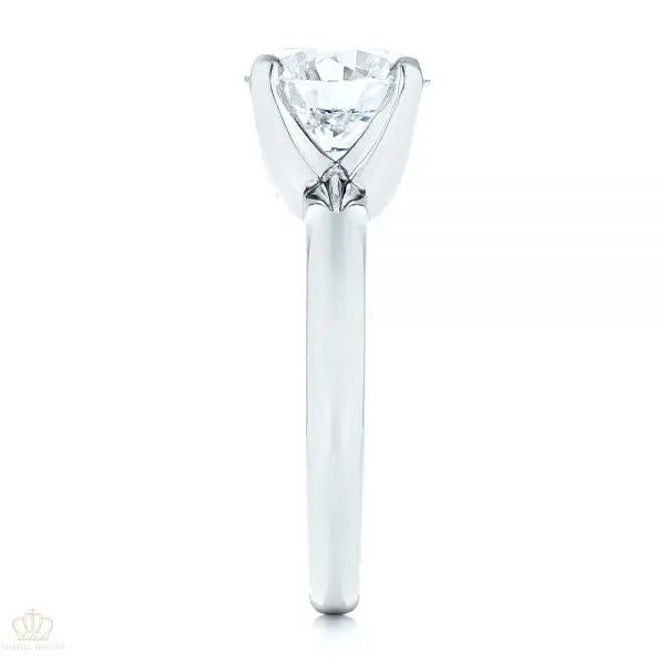 Knife Edge Solitaire Diamond Engagement Ring [Setting Only] - EC029 - Roselle Jewelry