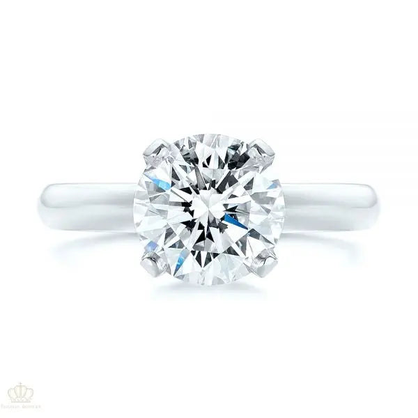 Knife Edge Solitaire Diamond Engagement Ring [Setting Only] - EC029 - Roselle Jewelry
