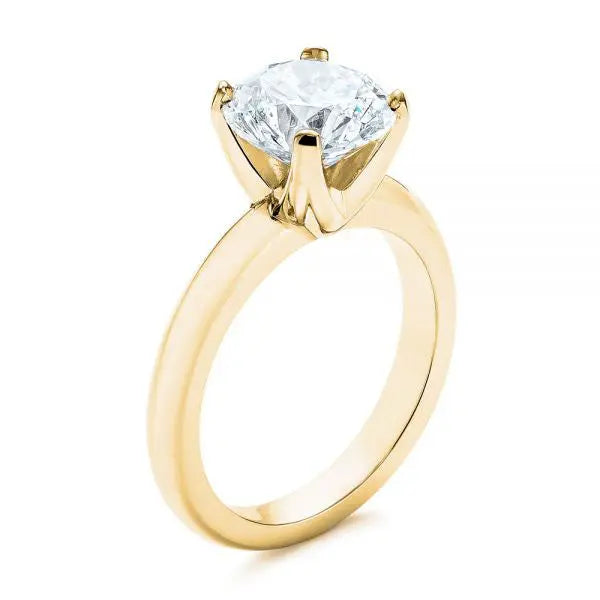 Knife Edge Solitaire Diamond Engagement Ring [Setting Only] - EC029 - Roselle Jewelry