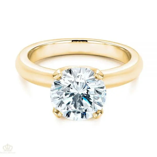 Knife Edge Solitaire Diamond Engagement Ring [Setting Only] - EC029 - Roselle Jewelry