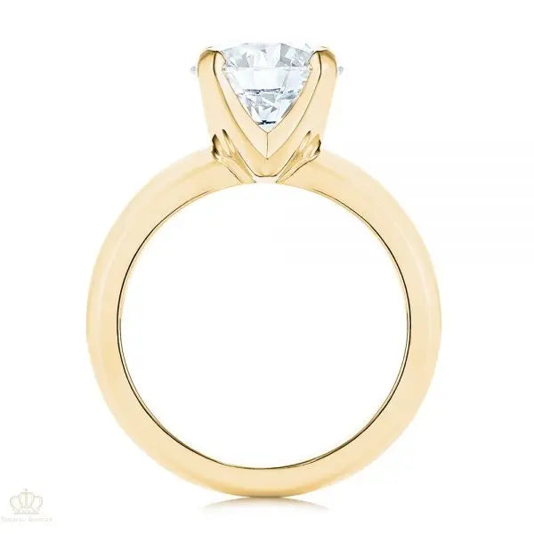 Knife Edge Solitaire Diamond Engagement Ring [Setting Only] - EC029 - Roselle Jewelry