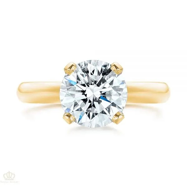 Knife Edge Solitaire Diamond Engagement Ring [Setting Only] - EC029 - Roselle Jewelry