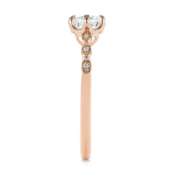 Marquise Shaped Classic Diamond Engagement Ring [Setting Only] - EC058 - Roselle Jewelry