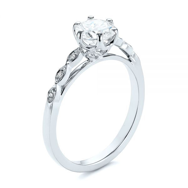 Marquise Shaped Classic Diamond Engagement Ring [Setting Only] - EC058 - Roselle Jewelry
