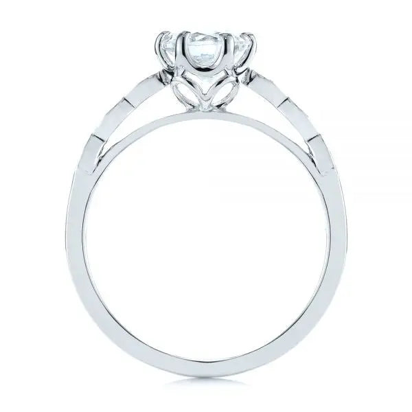 Marquise Shaped Classic Diamond Engagement Ring [Setting Only] - EC058 - Roselle Jewelry