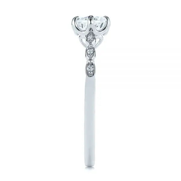 Marquise Shaped Classic Diamond Engagement Ring [Setting Only] - EC058 - Roselle Jewelry