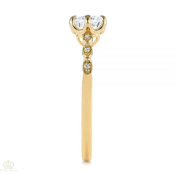 Marquise Shaped Classic Diamond Engagement Ring [Setting Only] - EC058 - Roselle Jewelry