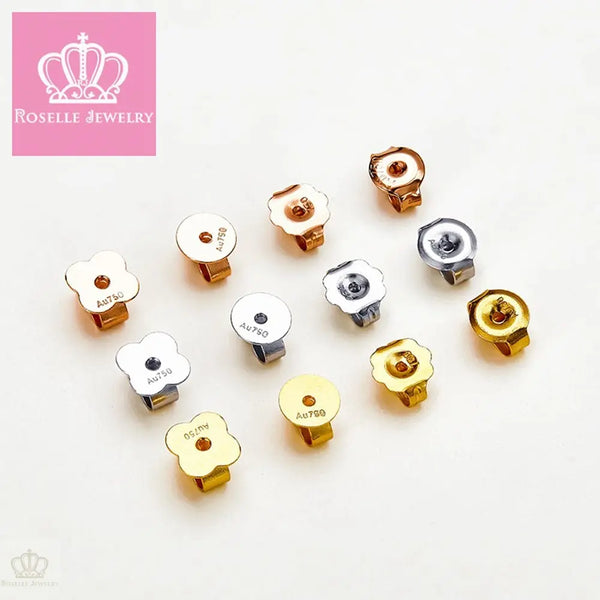 18K Gold Earring Earplug - JEA1 - Roselle Jewelry