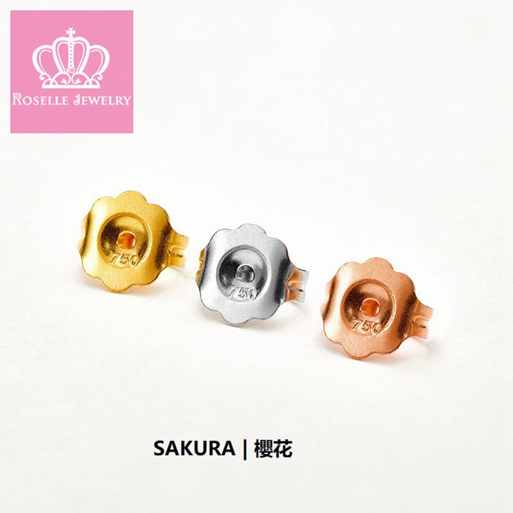 18K Gold Earring Earplug - JEA1 - Roselle Jewelry
