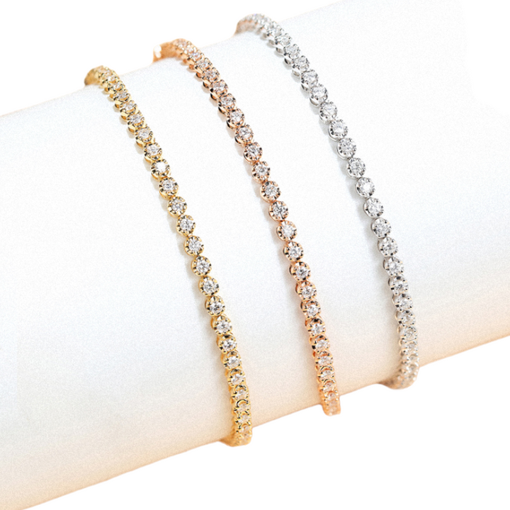 1.00CT Delicate Pavé Eternal Diamond Bracelet - SB003 - Roselle Jewelry