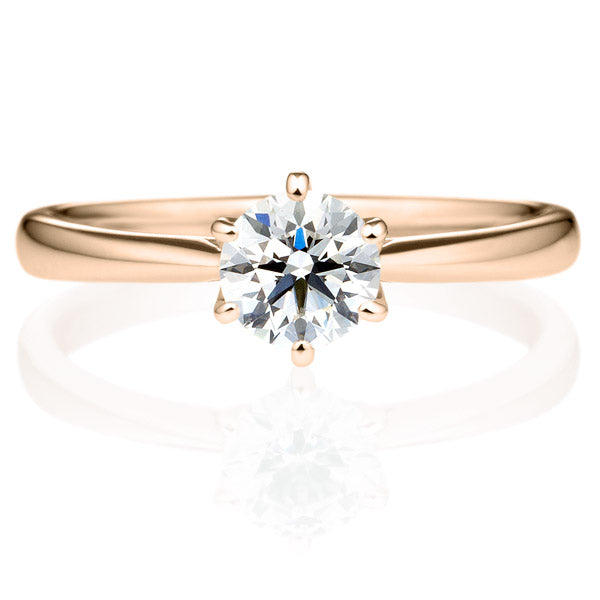 Six Prong Round Brilliant Engagement Ring [Setting Only] - EC010 - Roselle Jewelry