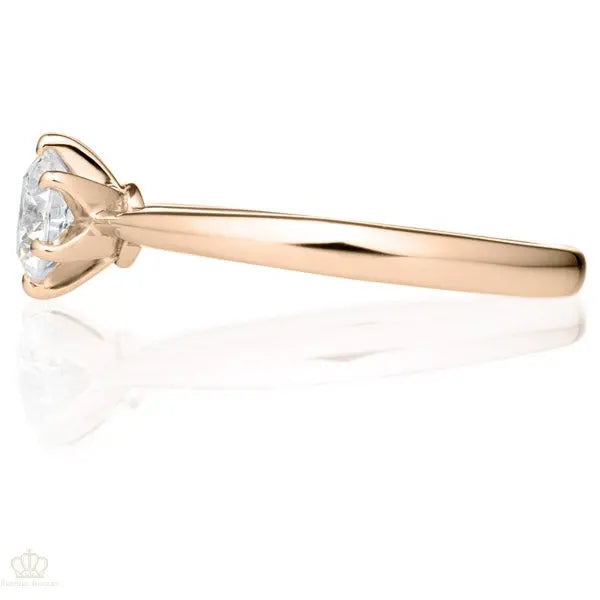 Six Prong Round Brilliant Engagement Ring [Setting Only] - EC010 - Roselle Jewelry