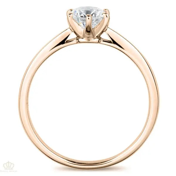Six Prong Round Brilliant Engagement Ring [Setting Only] - EC010 - Roselle Jewelry