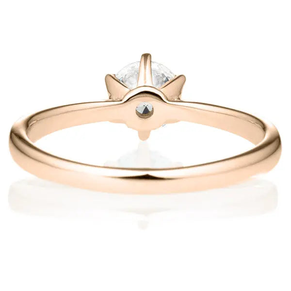 Six Prong Round Brilliant Engagement Ring [Setting Only] - EC010 - Roselle Jewelry