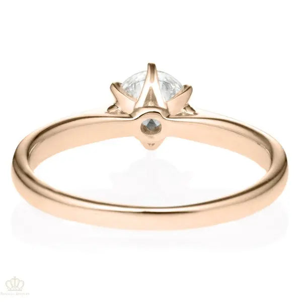 Six Prong Round Brilliant Engagement Ring [Setting Only] - EC015 - Roselle Jewelry