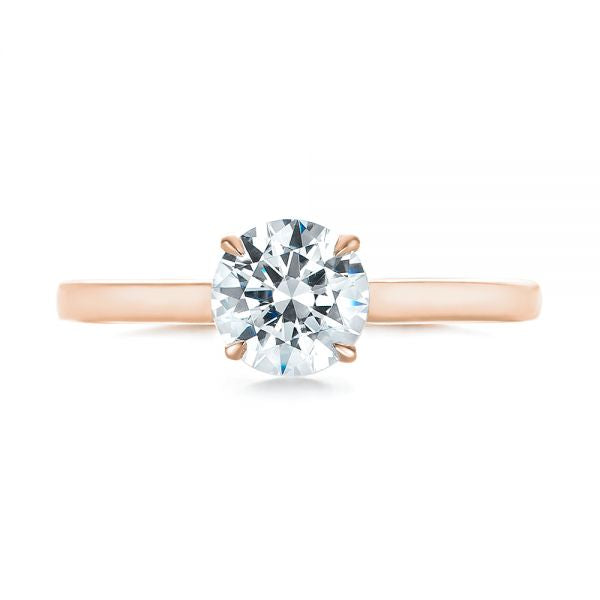 Peekaboo Princess Cut Diamond Engagement Ring [Setting Only] - EC034 - Roselle Jewelry